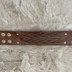 Faux leather band bracelet